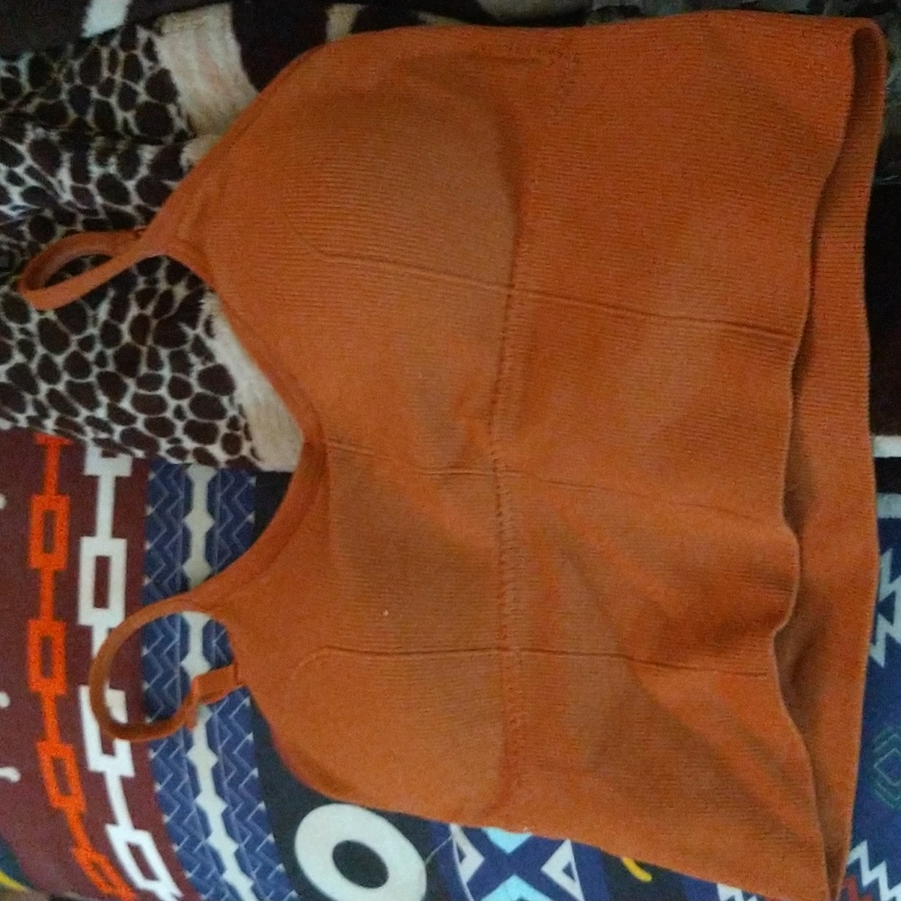 Crop top M/L copper orange